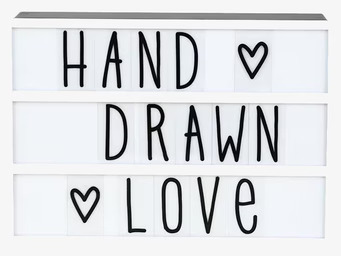 Letter Set Hand Drawn från A Little Lovely Company på ljusskylt