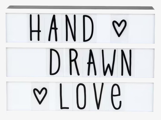 Letter Set Hand Drawn från A Little Lovely Company på ljusskylt