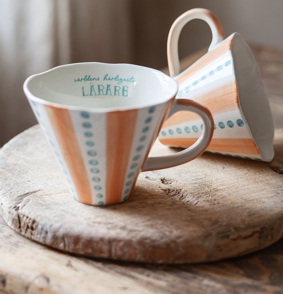Mugg - Världens Härligaste Lärare Majas Cottage Muggar/koppar i porslin, keramik, papper eller biologiskt material organiskt
