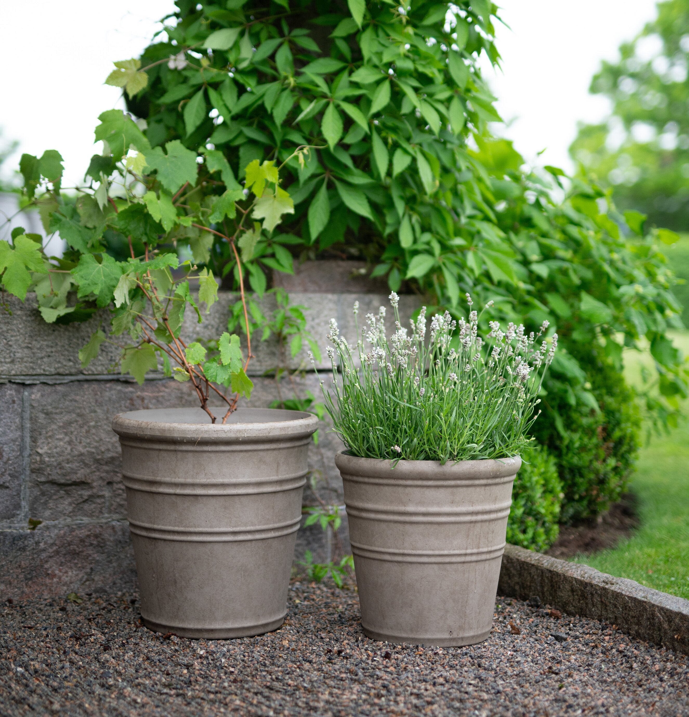 Kruka Set/2 Antikbrun Wikholm Form Krukor Örtkrukor Glaskrukor