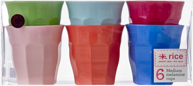 Set med Medium Muggar - AMG från Rice i färgglada nyanser