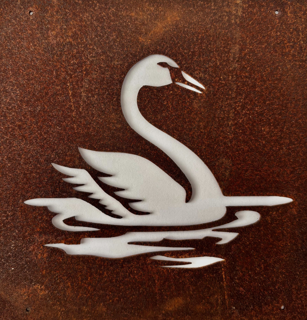 Skylt Svan (armeringsnät) Lind Decoration Utomhusskyltar Skyltar för utomhusbruk