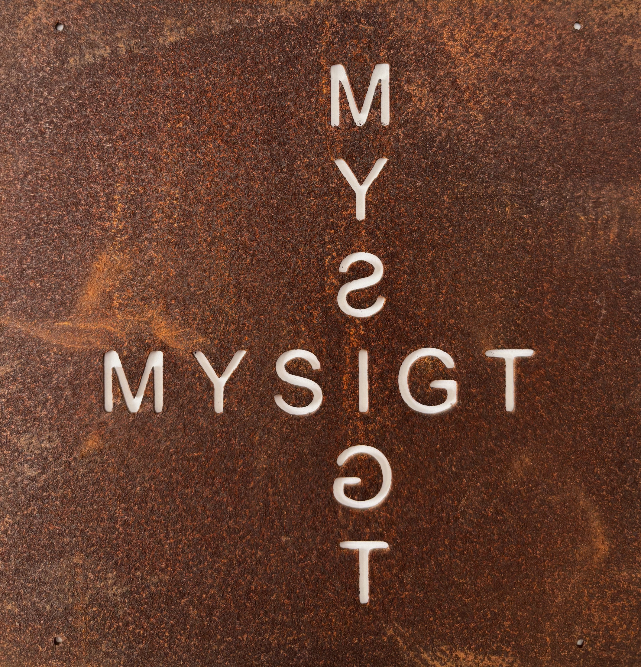 Skylt Mysigt (armeringsnät) Lind Decoration Utomhusskyltar Skyltar för utomhusbruk