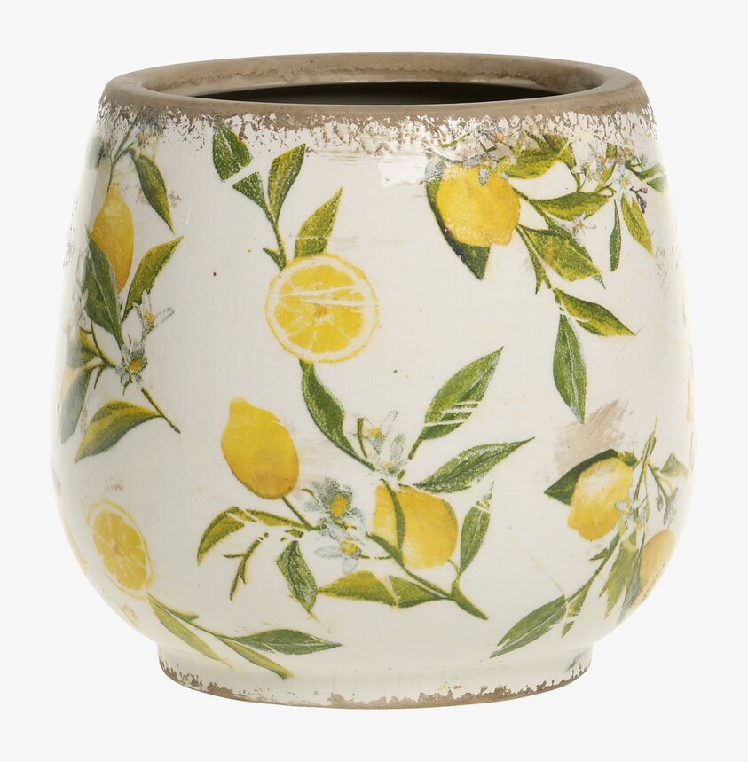 Kruka Limone Creme Ø17cm Chic Antique Krukor Örtkrukor Glaskrukor