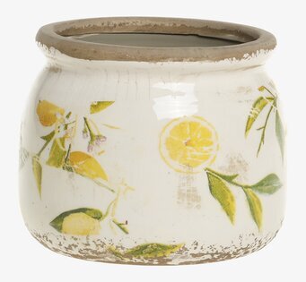 Kruka Limone Creme Ø12cm Chic Antique Krukor Örtkrukor Glaskrukor