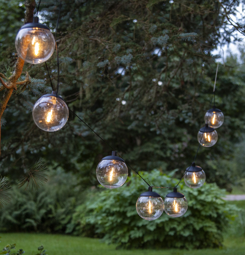 Solcellsslinga Globe Star Trading Lampor Taklampor Golvlampor Bordslampor LED-lampor Ledlampor Fönsterlampor Ljusslingor för dekoration