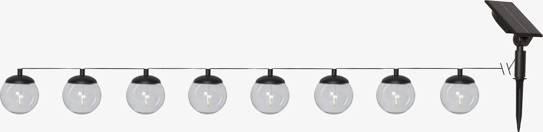 Solcellsslinga Globe Star Trading Lampor Taklampor Golvlampor Bordslampor LED-lampor Ledlampor Fönsterlampor Ljusslingor för dekoration