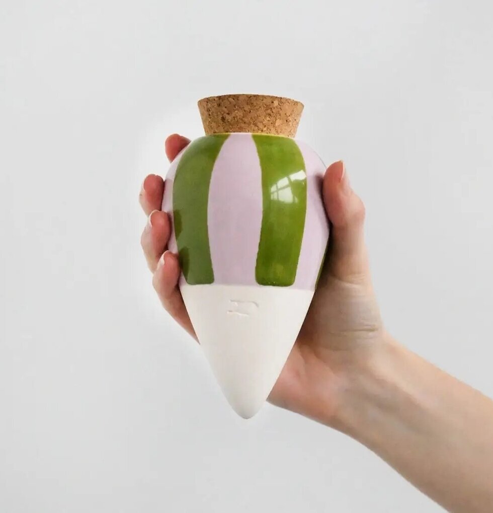 Bevattning Olla Grön & Lila Pepin Självbevattnare Självbevattning Bevattningsglas Droppvattnare Droppbevattnare Droppbevattning