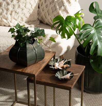 Sidebord Square Antik Mässing/Trä A Lot Decoration Sideboards Sidobord