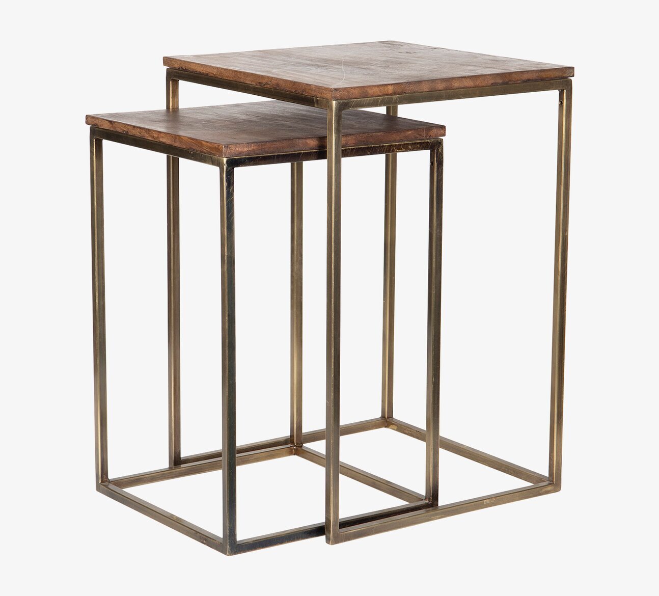 Sidebord Square Antik Mässing/Trä A Lot Decoration Sideboards Sidobord