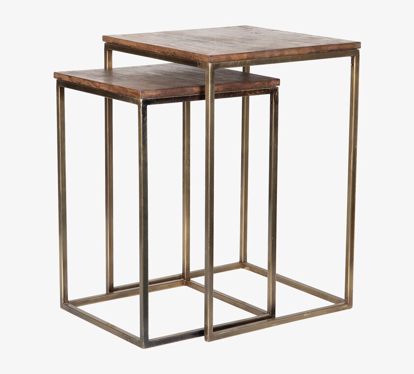 Sidebord Square Antik Mässing/Trä A Lot Decoration Sideboards Sidobord