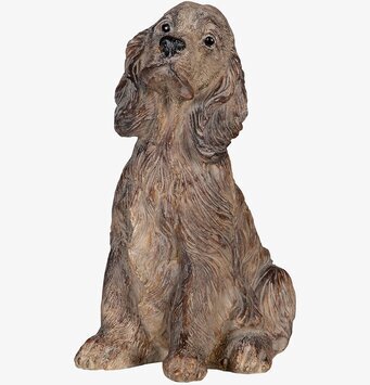 Bild av dekorativ cocker spaniel hundfigur i polyresin