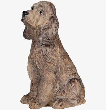 Bild på dekorativ cocker spaniel hundfigur i polyresin
