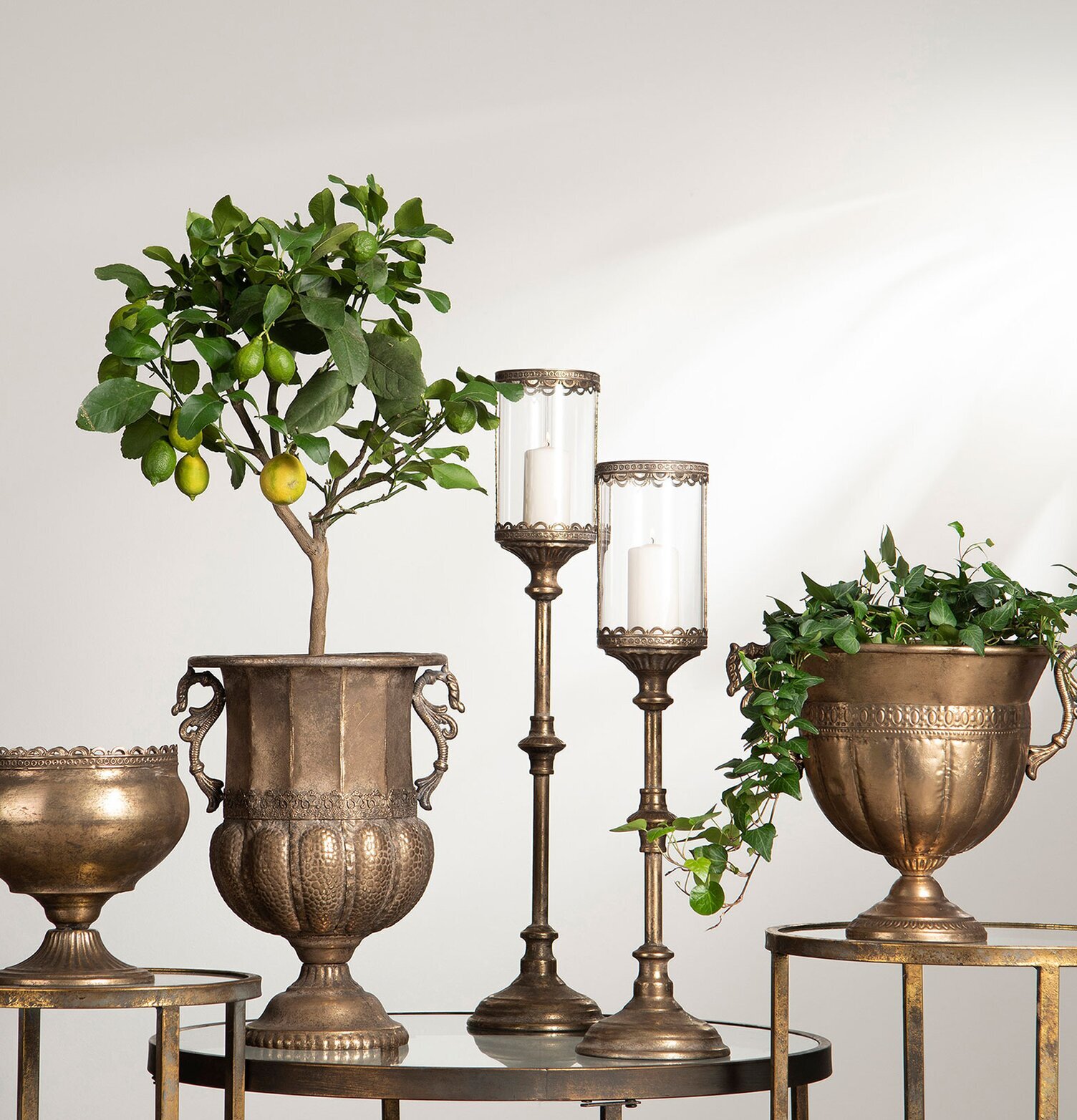 Lykta/Stativ Kalesi G.Brun 81cm 67cm Pokal Kruka Elodie A Lot Decoration Ljusstakar Adventsstakar Ljushållare Ljushyllor Lyktor