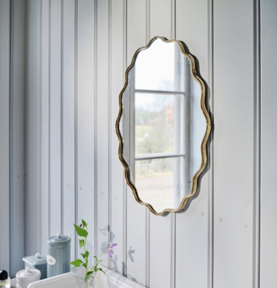 Spegel Jonna Antik Mässing Stor Liten Rostfritt Stål Strömshaga Speglar Väggspeglar Stående speglar