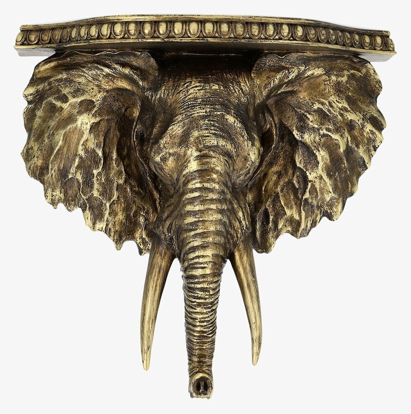 Vägghylla Elefant Guld A Lot Decoration Vägghyllor