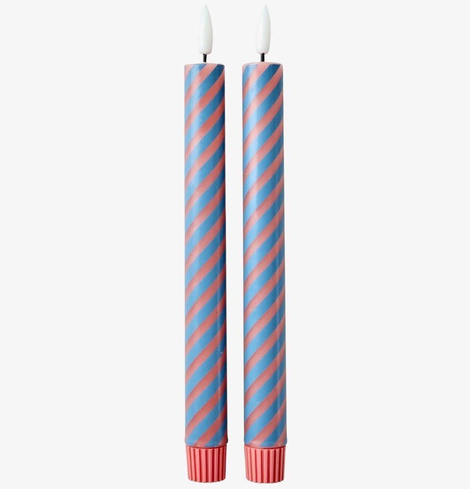 LED-ljus Korall Set/2 Rice Stearinljus LED batteridrivna