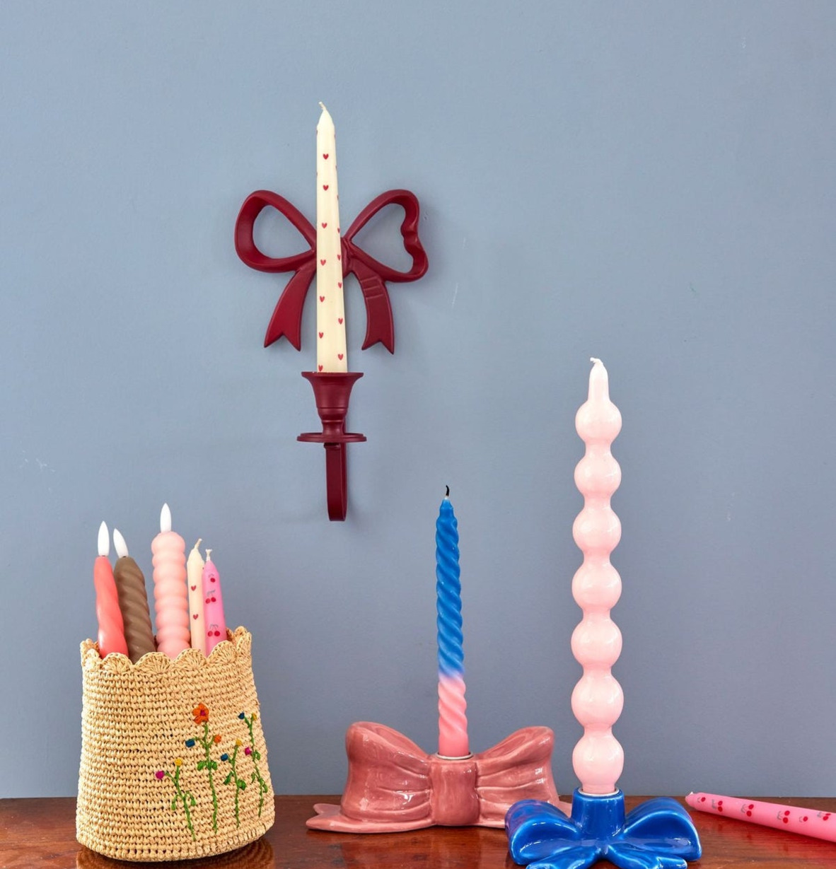 Ljusstake Rosett Rice Ljusstakar Adventsstakar Ljushållare Ljushyllor