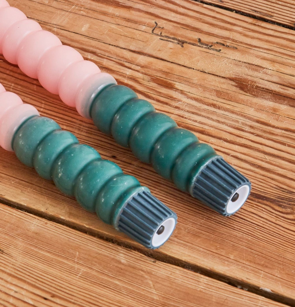 Bubble LED-Ljus Grön/Rosa Rice Stearinljus LED batteridrivna