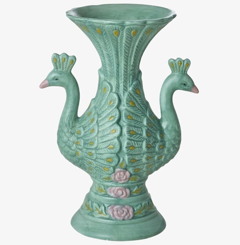 Keramikvas Påfågel Rice Vaser