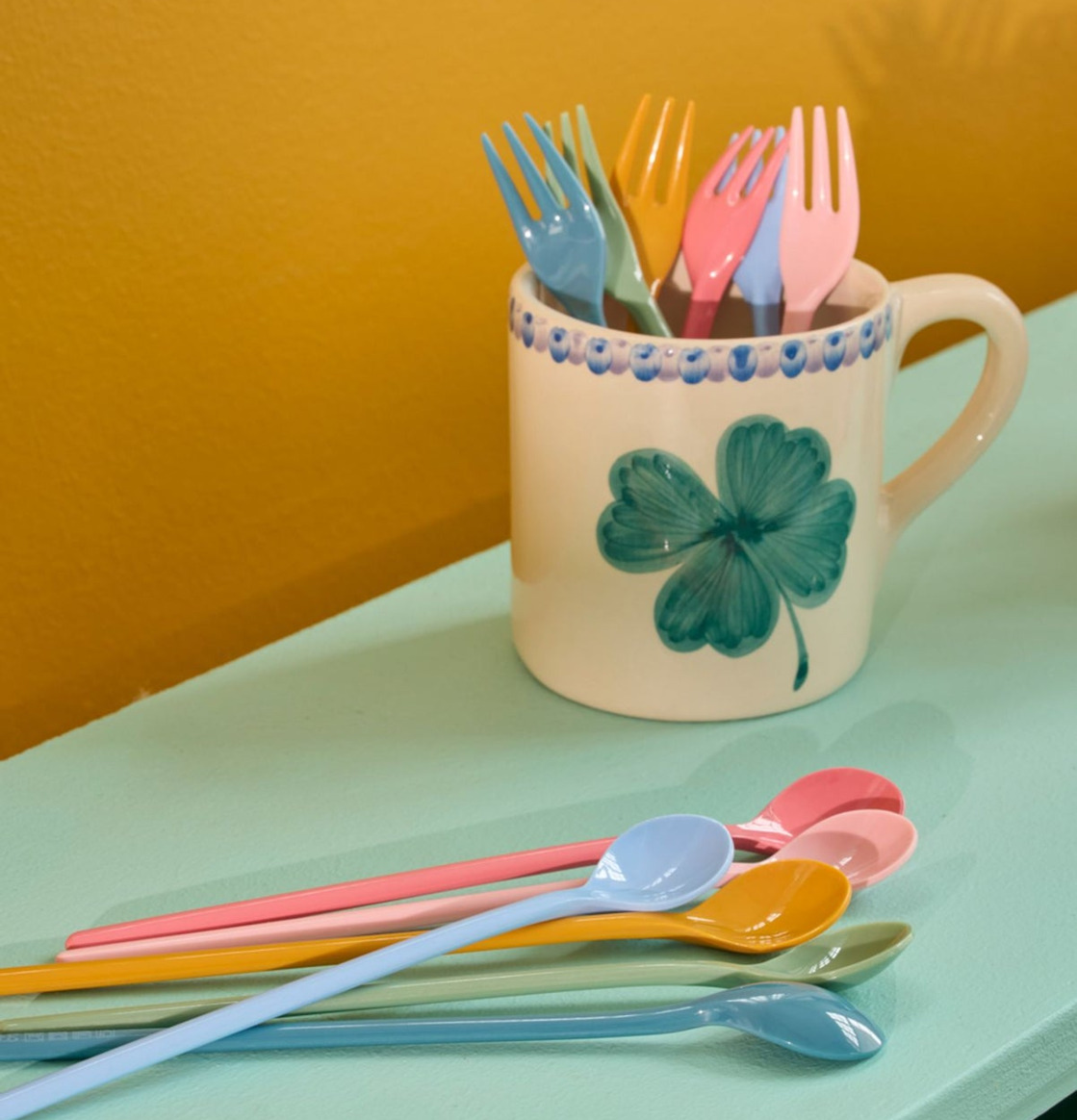 Dessertgafflar 6-pack - All You Need Is Love Rice Bestick Sked Kniv (att äta med) Gaffel