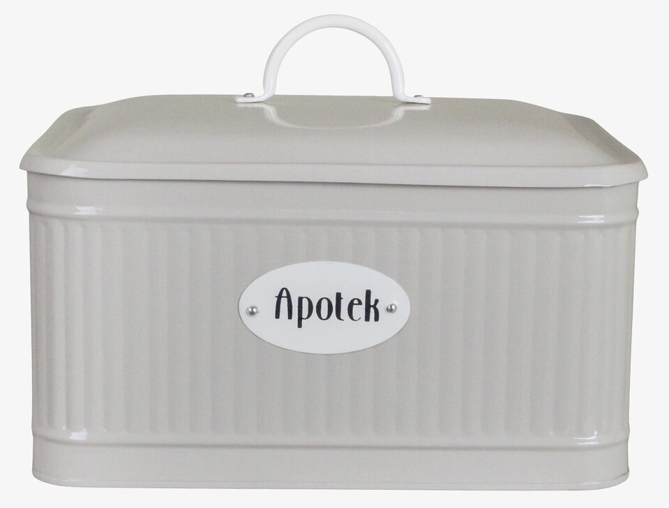 Plåtburk Hugo Apotek Beige Strömshaga Plåtburkar Metallburkar