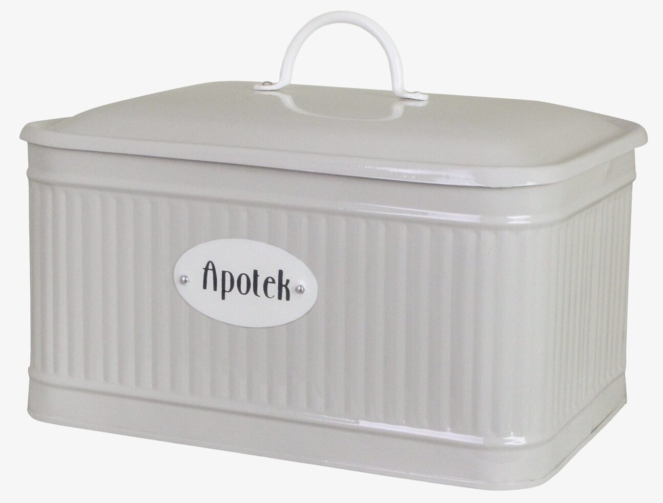 Plåtburk Hugo Apotek Beige Strömshaga Plåtburkar Metallburkar