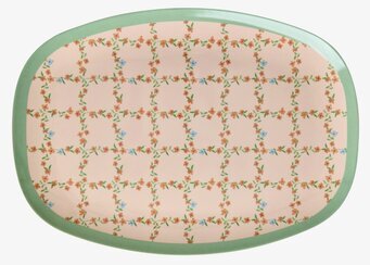 Tallrik Checkered Stencil Print Rice Tallrikar Djupa tallrikar (ej skål) Desserttallrikar Assietter Barntallrikar Picknicktallrikar