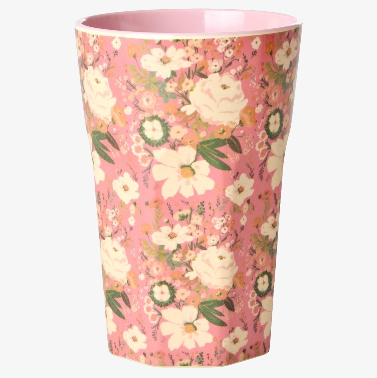 Mugg Latte Alison Flower Print Rice Melaminmuggar Lattemuggar i melamin Melaminkoppar