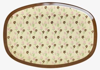 Tallrik Hacienda Flower Print Rice Tallrikar Djupa tallrikar (ej skål) Desserttallrikar Assietter Barntallrikar Picknicktallrikar