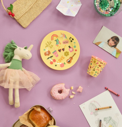 Tallrik Unicorn Love Print Skål Rice Tallrikar Djupa tallrikar (ej skål) Desserttallrikar Assietter Barntallrikar Picknicktallrikar Skålar