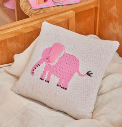 Kudde Elefant Rosa 3D Rice Kuddar Innerkuddar Kuddfodral