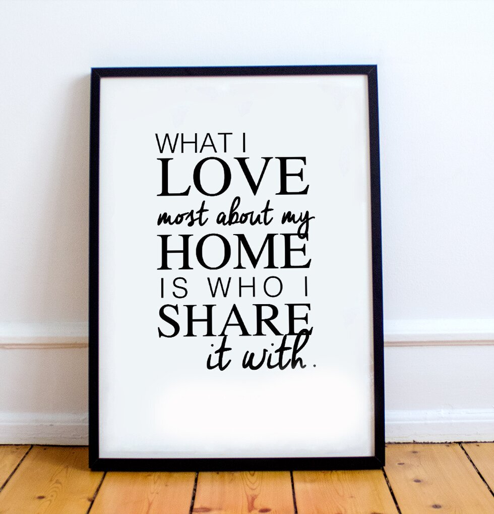 Poster - Share från The Fashion Room i minimalistisk stil