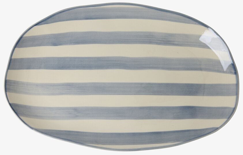 Serveringsfat Large Creme/Blue Rice Serveringsbrickor Brickset