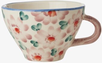 Tekopp Keramik Blommor Rosa Rice Muggar/koppar i porslin, keramik, papper eller biologiskt material organiskt ekologiskt Termomuggar