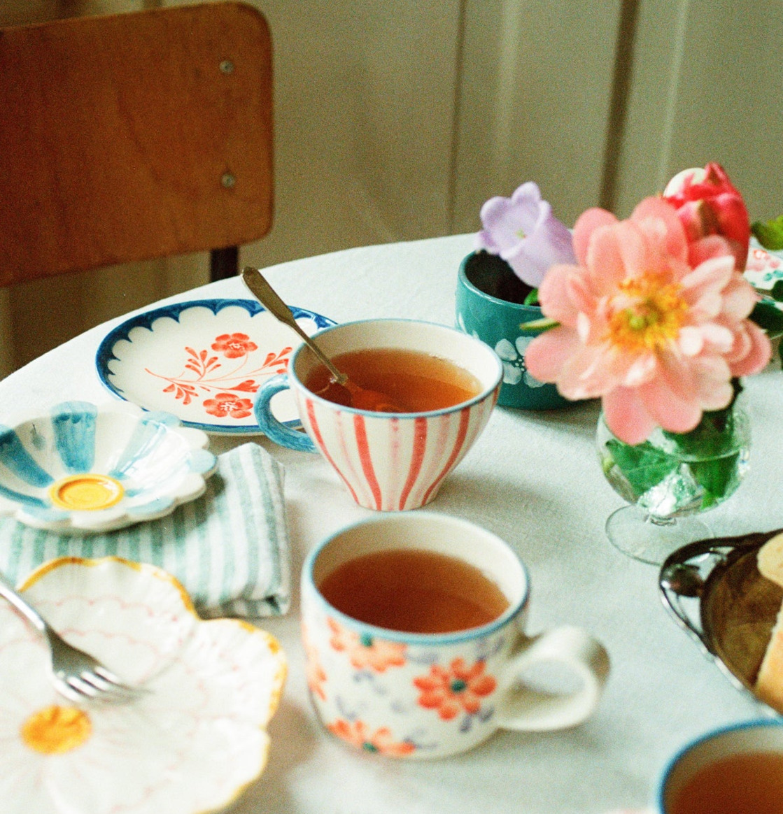 Tekopp Keramik Randig Rice Muggar/koppar i porslin, keramik, papper eller biologiskt material organiskt ekologiskt Termomuggar utan