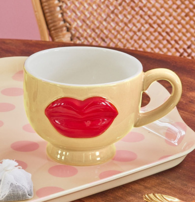 Kopp Keramik Gul Rice Muggar/koppar i porslin, keramik, papper eller biologiskt material organiskt ekologiskt Termomuggar utan