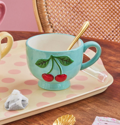 Kopp Keramik Cherry Mint Rice Muggar/koppar i porslin, keramik, papper eller biologiskt material organiskt ekologiskt Termomuggar