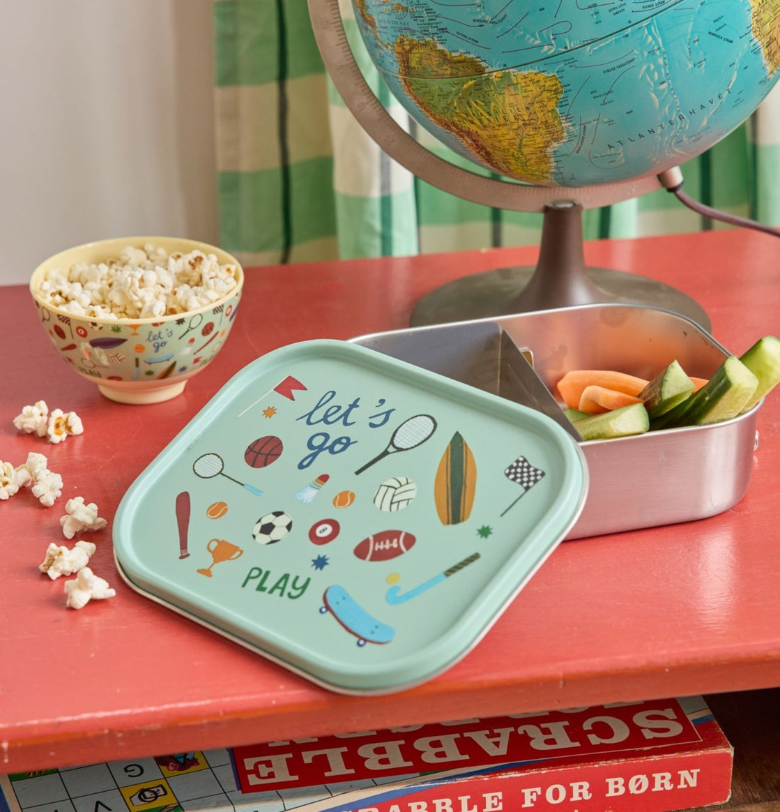 Lunchbox Sports Print Rice Skålar att äta ur tilltugg Såskannor/Vispskål Skål servering Matlådor Förvaring av lunch/mat