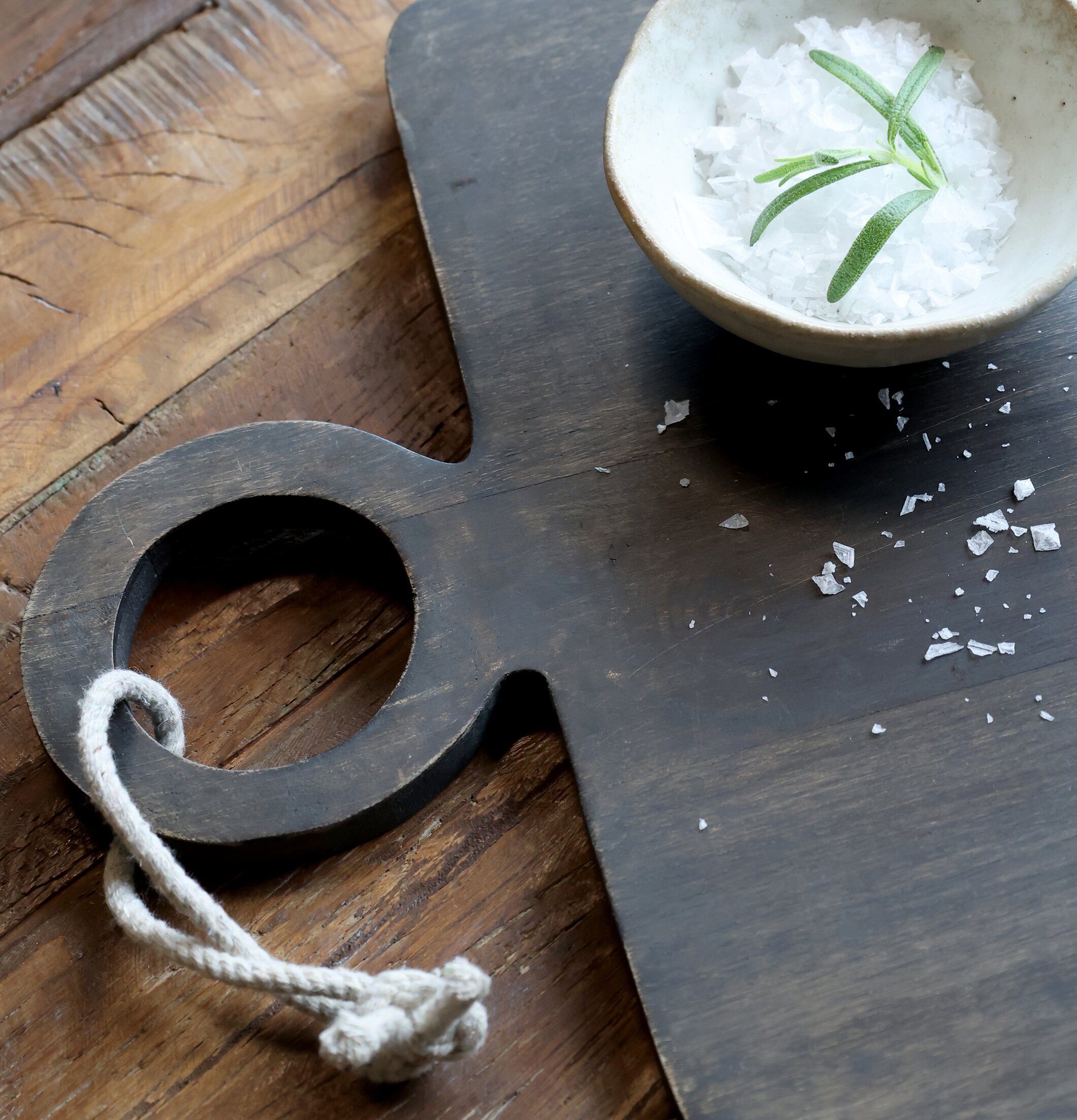 Träbricka Grå Chic Antique Serveringsbrickor Brickset Serveringsfat