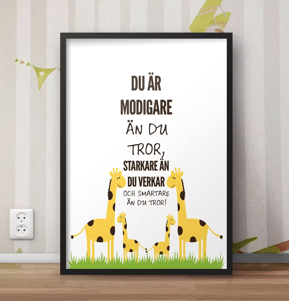 Poster - Modigare från The Fashion Room med glada giraffer