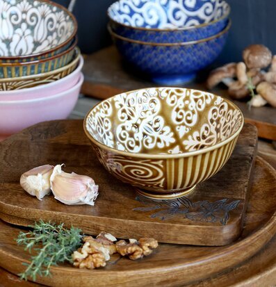 Liten Skål Arés Mocca Chic Antique Skålar att äta ur tilltugg Såskannor/Vispskål servering Matlådor Förvaring av