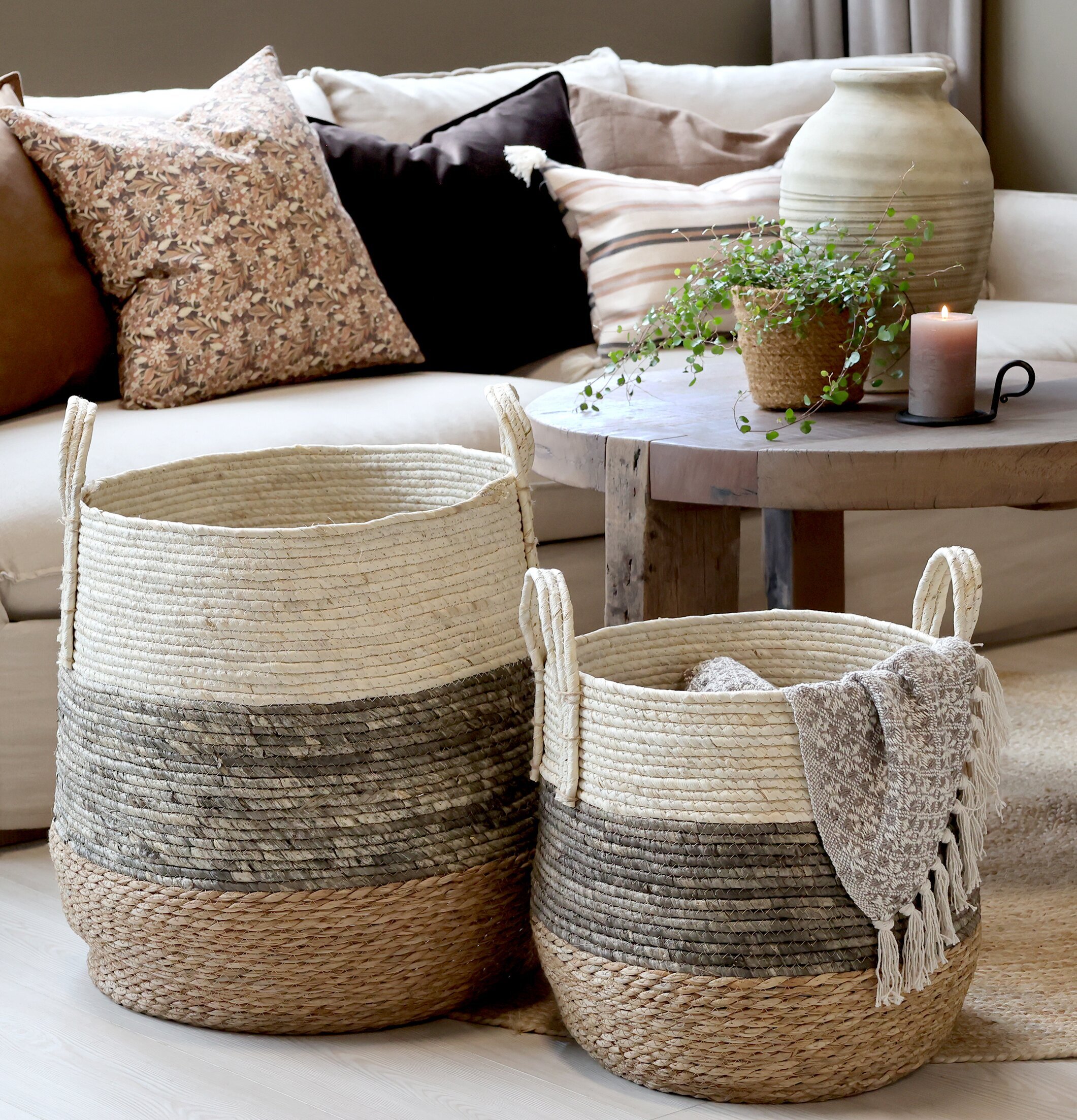 Förvaringskorg Mocca/Creme Chic Antique