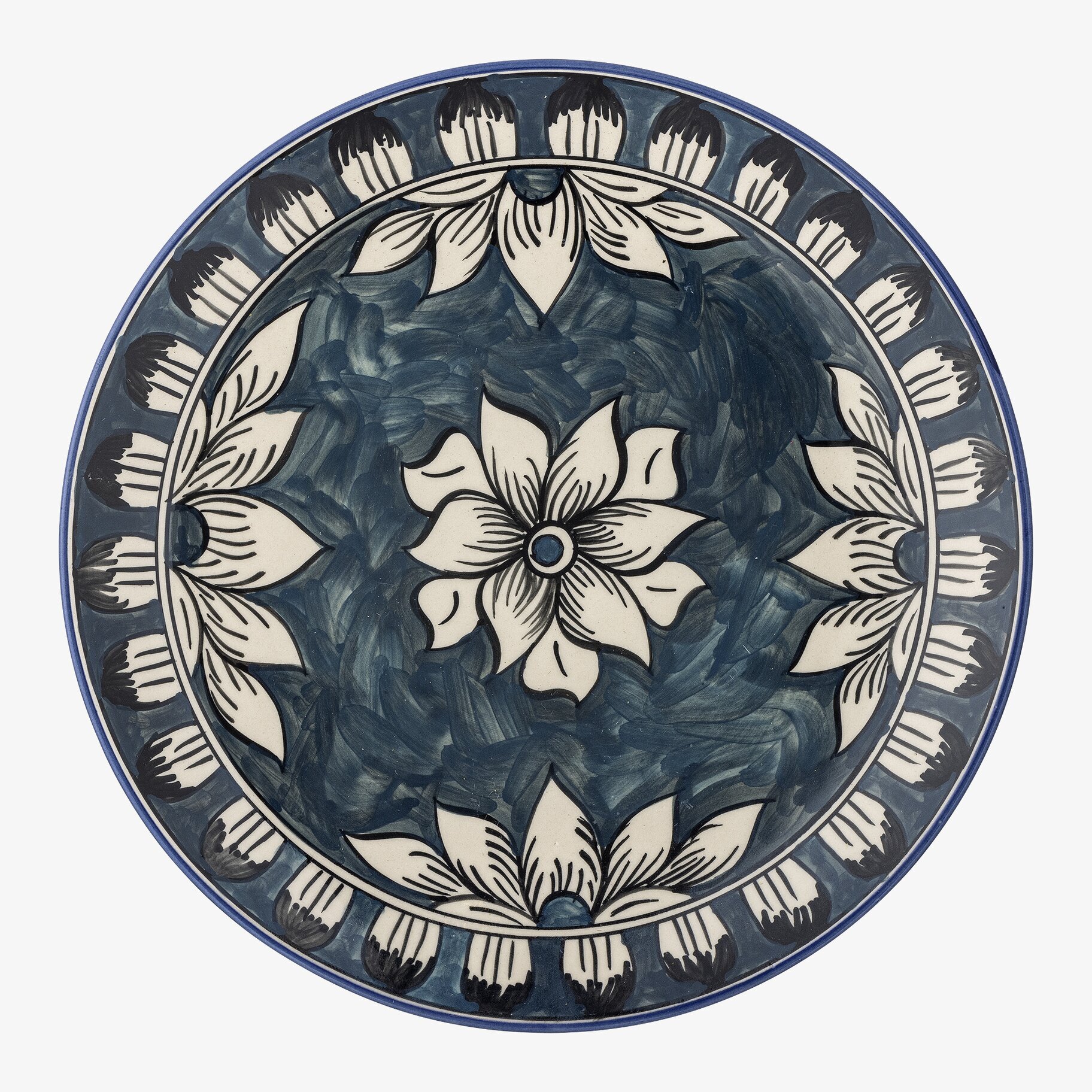 Tallrik Karlie Blå Bloomingville Tallrikar Djupa tallrikar (ej skål) Desserttallrikar Assietter Barntallrikar Picknicktallrikar