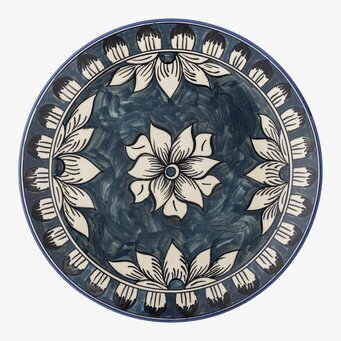 Tallrik Karlie Blå Bloomingville Tallrikar Djupa tallrikar (ej skål) Desserttallrikar Assietter Barntallrikar Picknicktallrikar