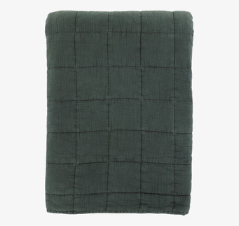 Sängöverkast Aix Forest Green Chic Antique Täcken, filtar, plädar och överkast Filtar Plädar Överkast