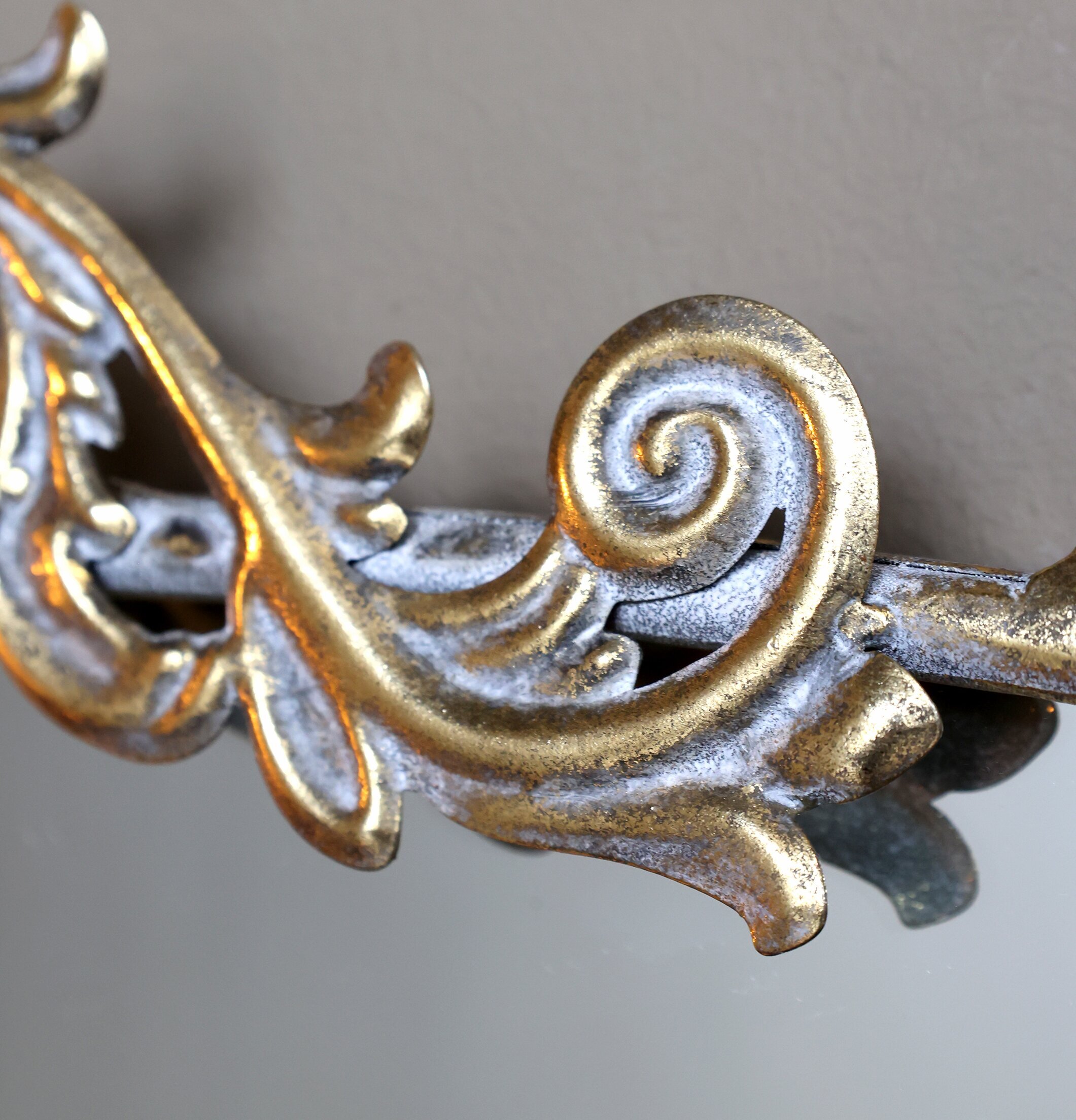 Spegel Med Hylla Antik Mässing Chic Antique Speglar Väggspeglar Stående speglar