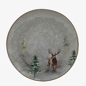 Tallrik Winter Grey Ø21cm Miljögården Tallrikar Djupa tallrikar (ej skål) Desserttallrikar Assietter Barntallrikar Picknicktallrikar