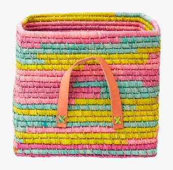 Förvaringskorg Pastell från Rice i pastellfärger med handtag