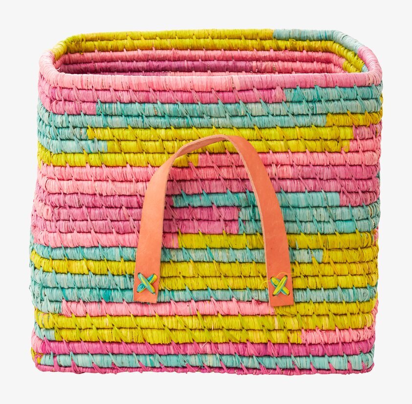 Förvaringskorg Pastell från Rice i pastellfärger med handtag